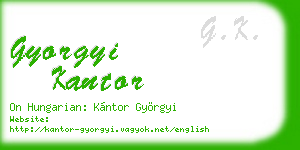 gyorgyi kantor business card