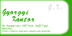 gyorgyi kantor business card